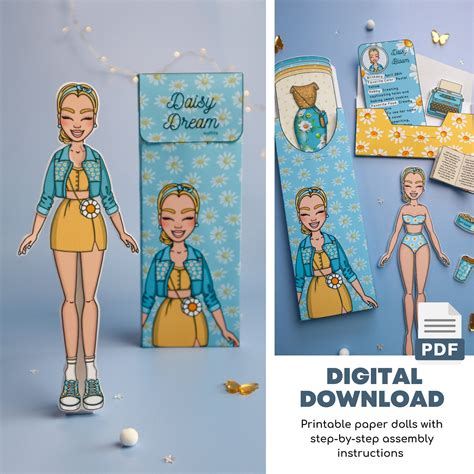 Printable Floral Paper Dolls Kit - Frolic Flock