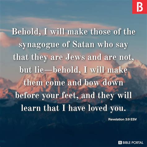 Revelation 3:9 ESV picture - Bible Image- Bible Portal