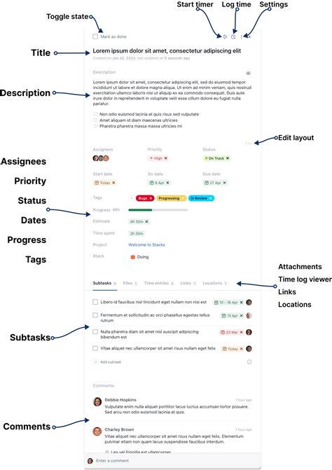Image result for Task Details. Section Layout