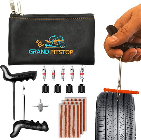 GRAND PITSTOP Universal Tubeless Tyre Puncture Kit with Strips ...