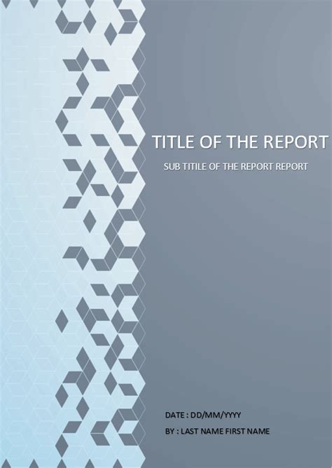 Word Cover Page Template Free Download 的图像结果