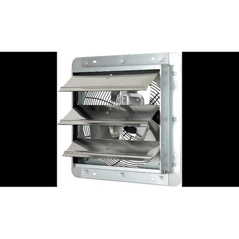 iLIVING Automatic Shutter Exhaust Fan 12-in Indoor Silver Wall Mounted ...