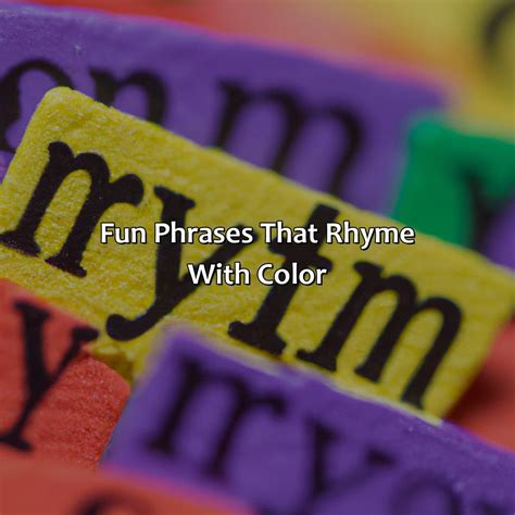 What Rhymes With Color - colorscombo.com