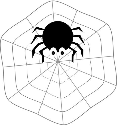 Clipart - Spider on Web