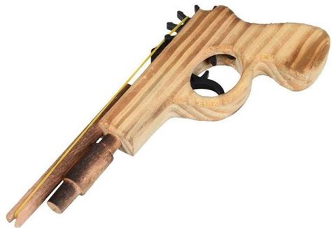 GHANSHYAM Rubber Band Launcher Wooden Hand Pistol Gun Guns & Darts ...