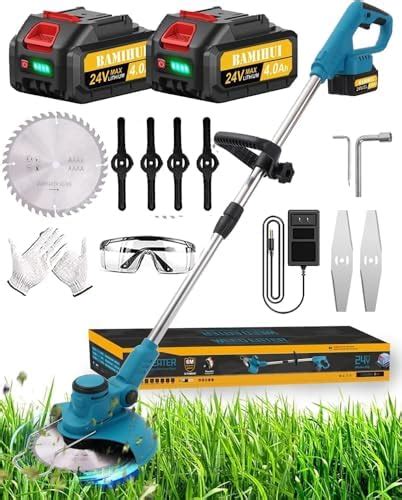 YAGVIZ Cordless Electric Grass Cutter Machine – Adjustable Height and ...
