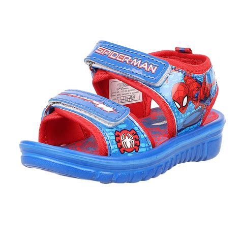 Kids Boys Spiderman Print Blue Velcro Sandals : Amazon.in: Fashion