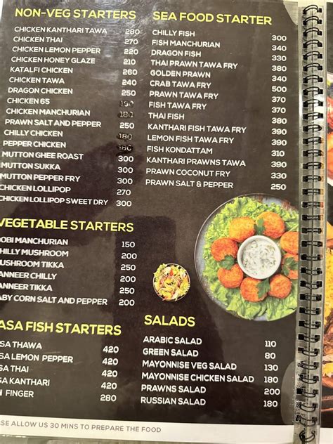 Menu at Samak Restaurant, Puducherry