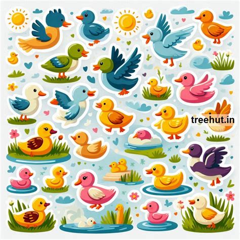 Printable Duck Stickers and 90 Craft Activities for Kids, Adults ...