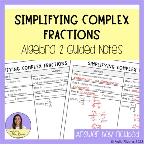 Image result for Complex Fractions Worksheet Algebra 1