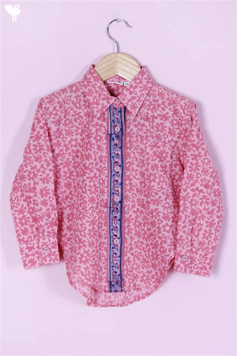 Cambric Cotton Top In Block Print