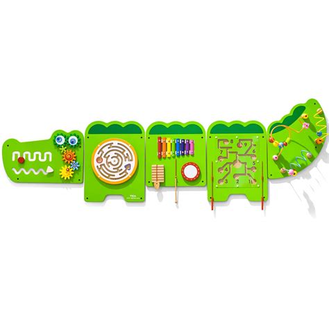 Buy Tiktaktoo 50346 VIGA Crocodile Wall, 5 Pieces, Different Game ...