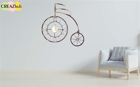 Buy CREAZHub Metal Wall Clock Cycle Multi Color Metal Wall Clock Size ...