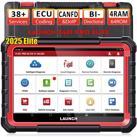 Launchx431 Pro Elite A Diagnostic Tool Bi Directional Obd2 Code ...