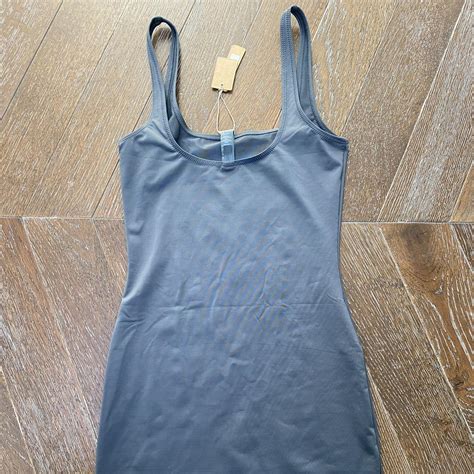 Skims dark grey dress Size S - Depop