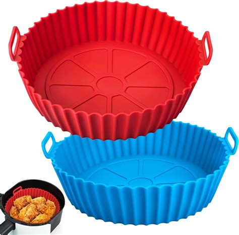 Amazon.com: UOUYOO Air Fryer Silicone Pot,3 pack Air Fryer Silicone ...
