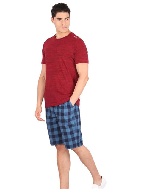 Mens 3 Pocket Checked Shorts