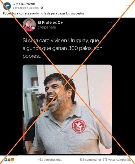 El sueldo del senador uruguayo Oscar Andrade es de casi 300.000 pesos ...