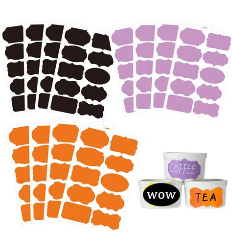 40pcs Colorful Chalkboard Stickers, Waterproof PVC Home Organization ...