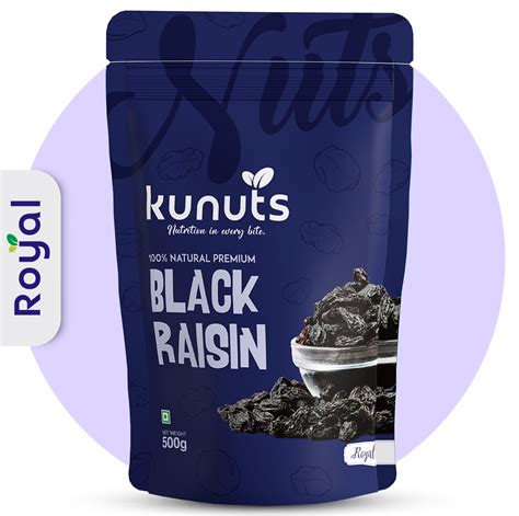 Buy Royal Premium Seedless Black Raisins Online - Kunuts Dry Fruits