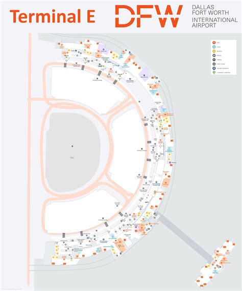 Dallas Fort Worth Airport Terminal E Map - Ontheworldmap.com