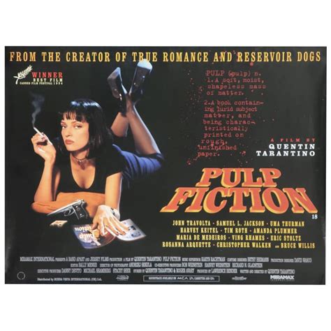 Pulp Fiction, Unframed Poster, 1994 For Sale at 1stDibs