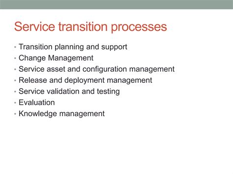 ITIL Service Transition Checklist 的图像结果