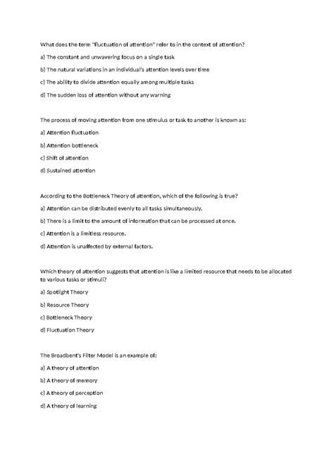 Attention - nnnnnnnnn - What does the term "fluctuation of attention ...
