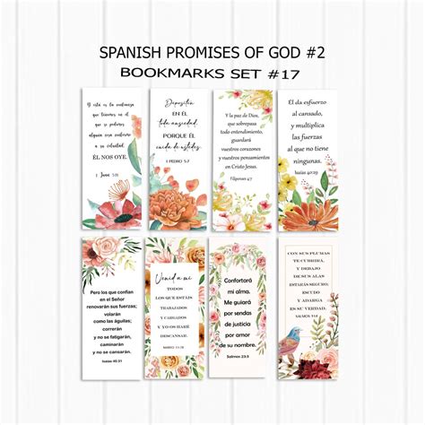 Spanish Promises of God Bookmarks, Spanish Christian Gifts for Women ...