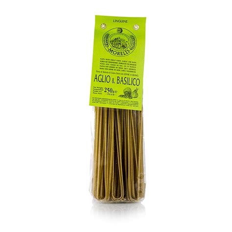 Morelli 1860 Linguine, with garlic, basil and wheat germ, 250 g, bag