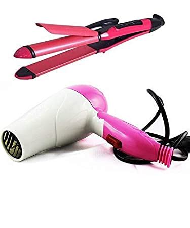 COVETKART Genic 2 in 1 Combo of Hair Straightener and Curler and Dryer ...