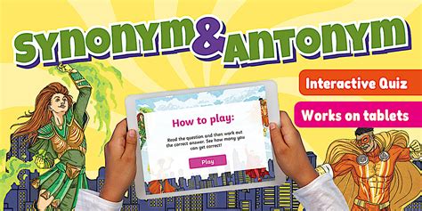 Synonym and Antonym Interactive Sorting Game