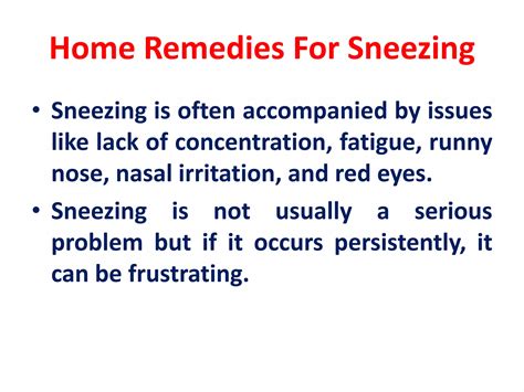 How to stop sneezing | PPTX