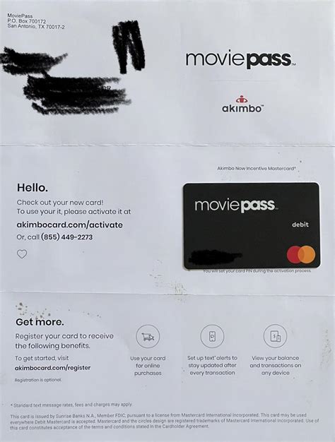 Moviepass card arrived (Dallas) but I’ve already canceled it. : r ...