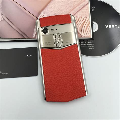 Vertu ASTER P RED Silver Calf Hide Dual Sim Card Mobile Phone – astore.in