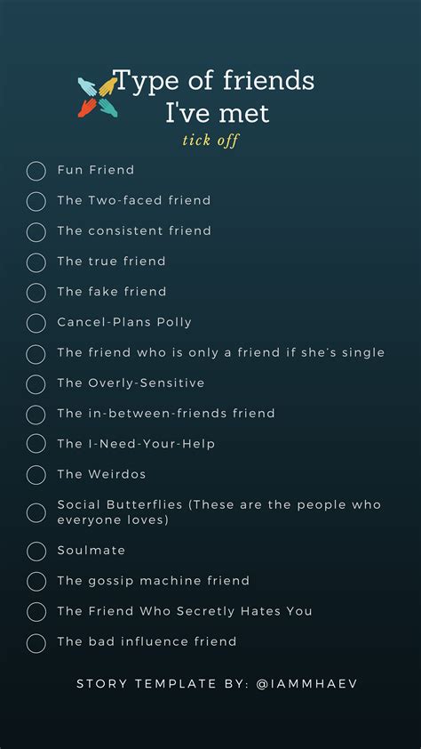 Type of Friends I've Met Instagram Story Template