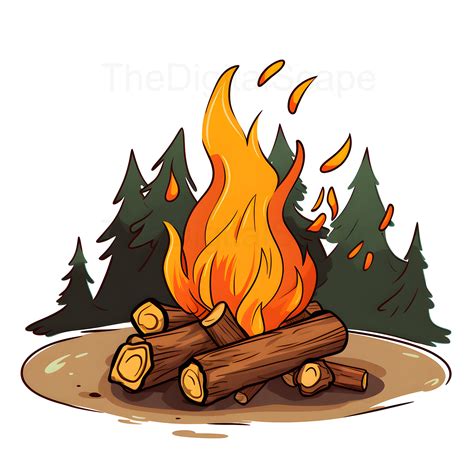 Campfire Clipart 10 High Quality Jpgs, Scrapbooks, Digital Craft ...