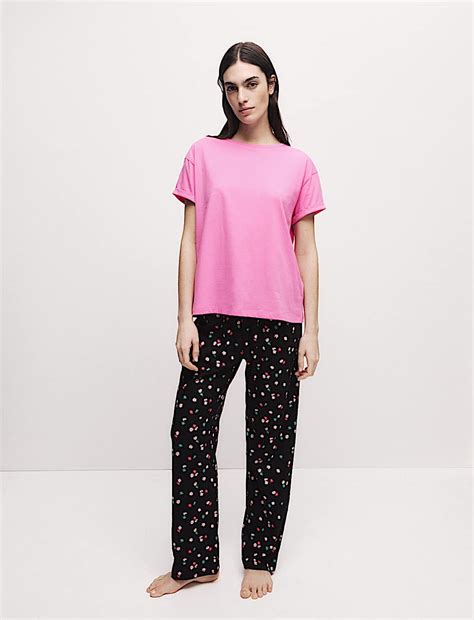 Buy Pure Cotton Printed Pyjama Set at Marks & Spencer