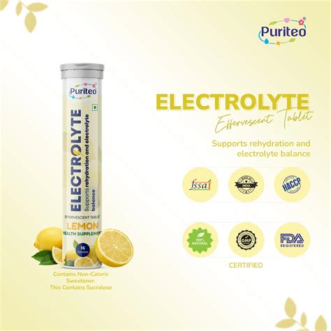 Puriteo Electrolyte Effervescent Tablets | Hydration & Recovery