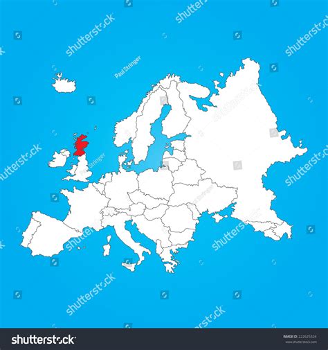 Map Europe Selected Country Scotland Stock Illustration 222625324