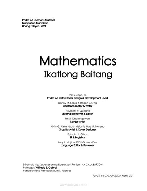 Image result for Grade 3 Math Module 4 Lesson 4