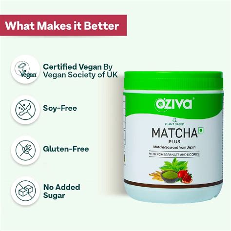 Oziva Plant Based Matcha Plus For Skin Pigmentation & Dark Circles