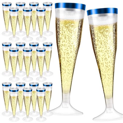 Amazon.com: Dyrfolm 100 Pcs Plastic Champagne Flutes,4.5oz Plastic ...