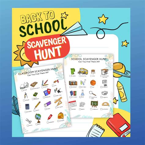 Kindergarten Classroom Scavenger Hunt New Years Scavenger Hunt Game,