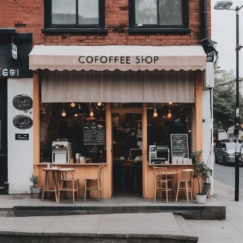Small Coffee Shop Exterior | Stable Diffusion Online