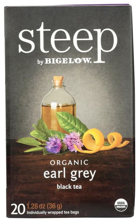Steep By Bigelow Organic Earl Grey Black Tea Bags, 20 Count Box ...
