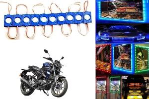 SMARTER RIDE Blue LED Module Ultra Bright Waterproof Lights for Yamaha ...