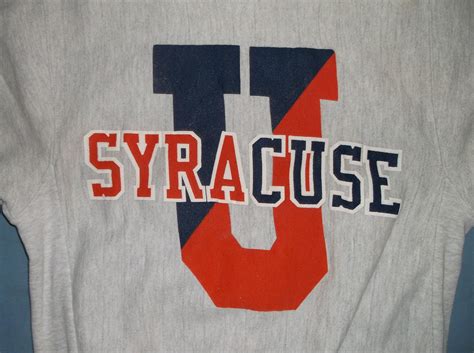 VTG 80's Syracuse University sweatshirt gym gray M crew Champion ...