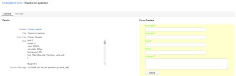 Embedded Code for Enquiry Form 的图像结果