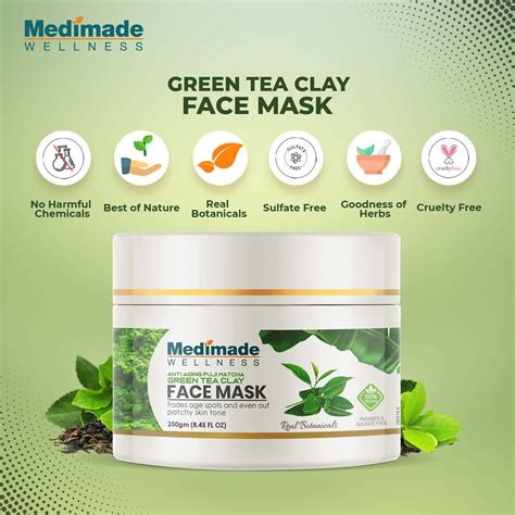 Buy MEDIMADE ANTI AGING FUJI MATCHA GREEN TEA CLAY FACE MASK - 250 GM ...